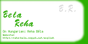 bela reha business card