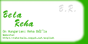 bela reha business card